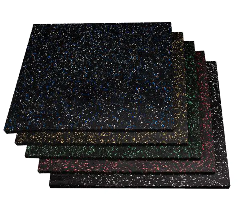 laminated rubber tiles gym flooring